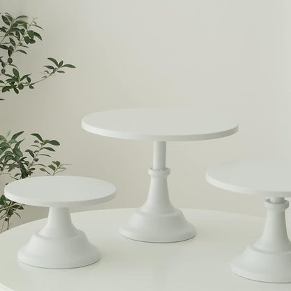 3-Set Cake Stands, White Dessert Display Plate Cupcake Stands for Baby Shower Wedding Birthday Party Celebration Home Decor