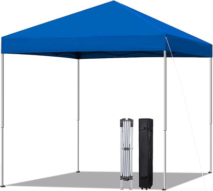 6x6 Pop Up Canopy Tent, Easy Setup Canopy for Outdoor Shades (Blue) ﻿