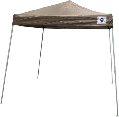 Impact Canopy 10x10 Slant Leg Pop up Canopy Tent Khaki-No Sidewall