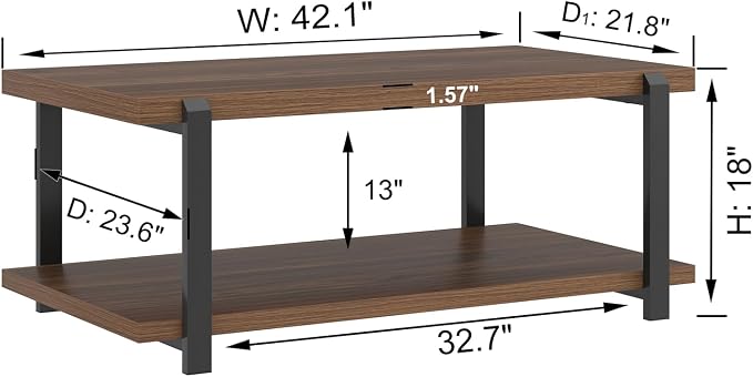 FOLUBAN Modern Coffee Table