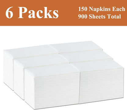 Disposable Napkins, 2-Ply 900 Count Paper Dinner Napkins, White Napkins Bulk for Wedding Party Bathroom and Everyday Use (16.5" X 14.2")