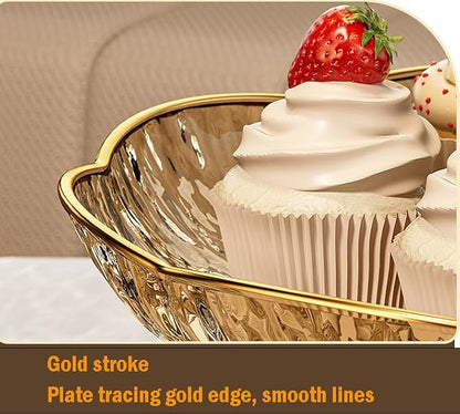 3 Tier Cupcake Stand, Plastic 3 Tiered Serving Stand, Dessert Tower Tray for Party, Birthday, Wedding, Gold