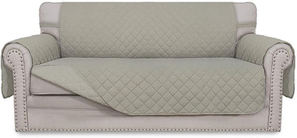Easy-Going Sofa Slipcover Reversible Loveseat Sofa Cover Couch Cover for 2 Cushion Couch Furniture Protector with Elastic Straps for Pets Kids Dog Cat (Oversized Loveseat, Beige/Beige)