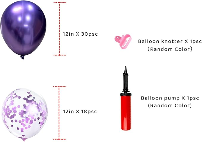 6pcs Balloon Stands Kit Table Centerpiece Table Decorations for Anniversary Birthday Wedding Graduation Retirement Party Decorations (Purple)