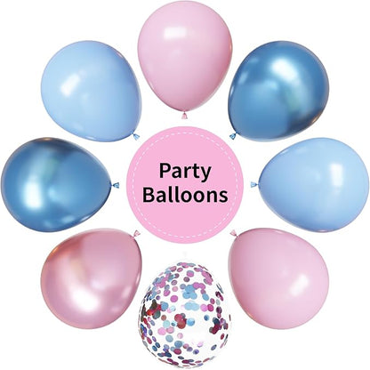 YMSZ Pink and Blue Balloons, 67 12 Inch Gender Reveal Balloons for Boy or Girl Gender Reveal Decorations Birthday Party Baby Shower Anniversary Decoration