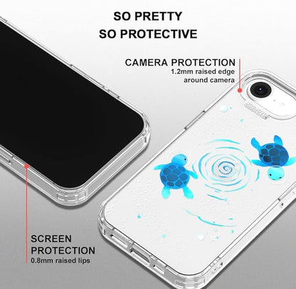 MOSNOVO for iPhone 17e Case/iPhone 16e Case, Shockproof Military-Grade Protection 6.6ft Drop Tested, Clear Phone Case for iPhone 16e / iPhone 17e, Space Turtle Design