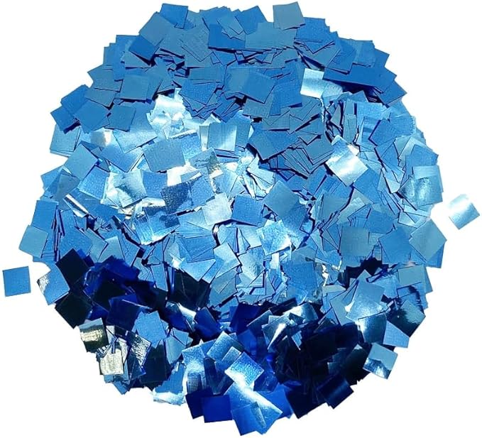 Ultimate Confetti - Square Metallic Baby Blue Confetti - 16 oz - 1lb