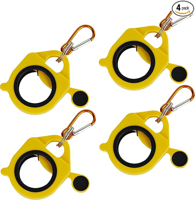 Zip Tie Holder Organizer Cable Tie Organizer Holder for Tool Belt Strong Efficient Solution for Electrician Zip Ties Holder Reusable Portable Safety(Yellow, 4 Pack)