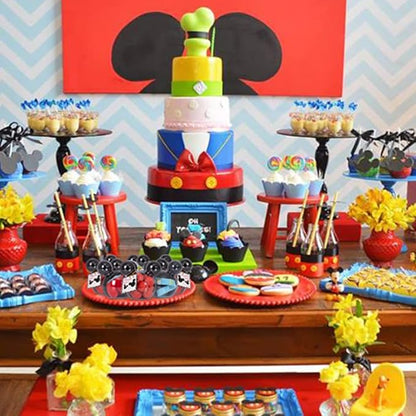 fozi cozi, 8 Pack Cartoon Mouse Party Favors for Kids 4-8 - Mouse Birthday Party Supplies, Candy Box Bags, Ice Cream Containers Bowls, Black