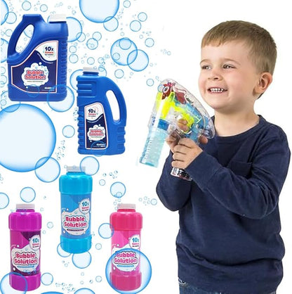 Pink 16oz Concentrated Bubble Solution 20-Pack, Refills up to 1.25 Gallons, Non-Toxic Concentrated Solution for Bubble Machines, Giant Bubble Wands, Bubble Gun and Blowers