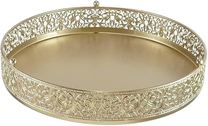 Cake Stand, Metal Round Cupcake Dessert Stand Cake Display Holder for Wedding Party Birthday Baby Showers Anniversary (14‘’ Gold)