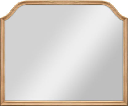 MCS Master & Co. 36x30 Mirror with Natural Woodgrain Solid Wood Frame, Arched Wall Hanging Large Mirror for Bathroom, Bedroom & Livingroom