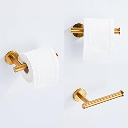Brushed Gold Bathroom Hardware Set 10 Piece with Towel Racks for Bathroom, SUS304 Stainless Steel Bath Towel Bar Set, 24 Inch Wall Mounted Accessories Kit…