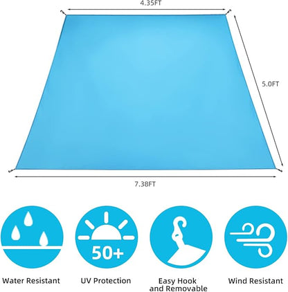 Sunwall for Pop Up Canopy Instant Shade Tent 8.2' X 8.2', Detachable Flap Sun Shade Side Wall Accessory to Block Sun, Wind, and Rain, 1 Pack Sidewall Only