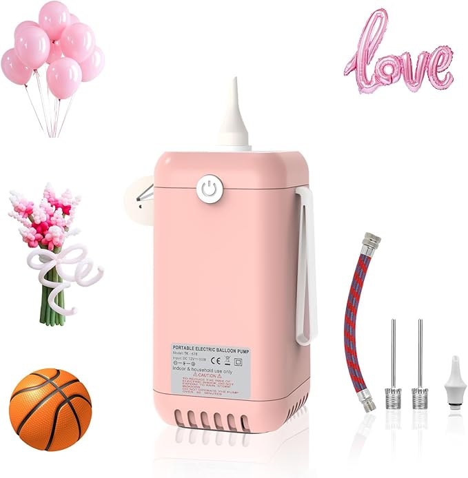 AXHJ Balloon Pump Electric Air Pumps, 2-in-1 Electric Air Balloon Pump，Balloon Inflator for 260q,Foil, Latex Balloons and Sport Balls
