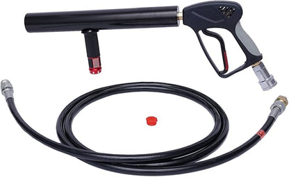CO2 Jet Machine 16-33ft Spraying RGB LED Light CO2 Cryo Cannon Gun Stage Effect Smoke Fog Machine Club Bar DJ Effects Smoke Gun Fog Gun with 10ft Hose