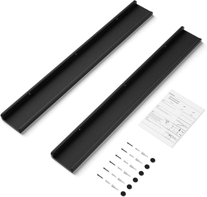 Love-KANKEI 48 Inch Long Floating Shelves Wall Mounted Set of 2, Large Wood Wall Shelves for Storage, Rustic Hanging Shelves for Display,Bedroom Living Room Bathroom Kitchen Office Black