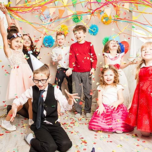 WILLBOND 30 Pieces Colorful No Mess Streamers Poppers Hand Throw Streamers Confetti Poppers No Mess Paper Crackers for Birthday Wedding Toss Celebrations Graduation Party Favors Shows(Colorful)