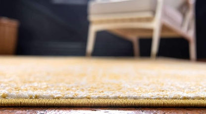 Unique Loom Bromley Collection Area Rug - Wells (2' x 3' 1" Rectangle, Yellow/ Ivory)