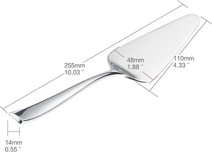 KSENDALO Pie Cake Server, Stainless Steel Pastry Spatula, Serving for Birthday, Wedding, Party, Celebration, Home, Dishwashersafe, Silver