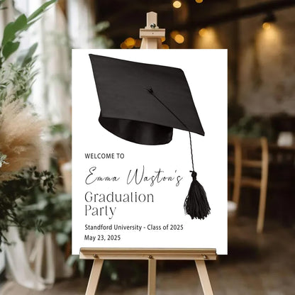 Personalized 2025 Graduation Party Welcome Sign, Minimalist Grads Decor, Class of 2025 Graduation Party Poster, Custom Graduation Party Sign, Congrats Grad Decorations Design 9