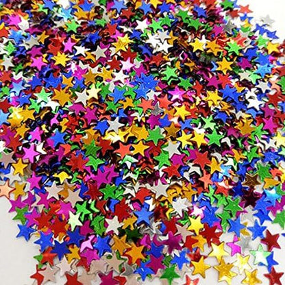 Ucity Colorful Star Confetti Glitter Table Confetti Metallic Foil Stars Sequin for Christmas Decoration, Wedding Party Supplies and Nail Art - 1.6 Ounce (Multi-Color)