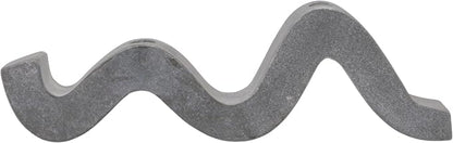 Bloomingville Marble Wave Double Taper Candle Holder, Grey