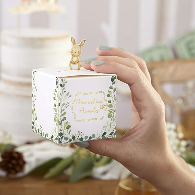 Kate Aspen Woodland Baby Shower Decorations - Adorable Woodland Animal Party Favor Boxes for Baby Showers, Birthdays, and Gender Reveals - Pack of 24