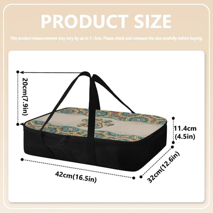 Dog Paw Prints Insulated Casserole Carrier Travel Bag Reusable Food Carrier for Hot or Cold Food Lasagna Holder Tote Portable Food Warmer for Beach Parties Picnic