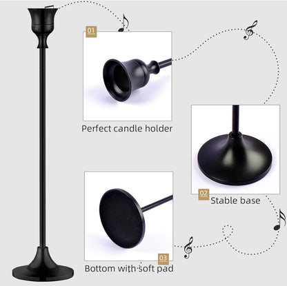 Candlestick Holders,Taper Candle Holder for Candlesticks Black Candelabra Candle Holder Vintage Candle Stick Candle Holders for Fireplace Party Dining Home