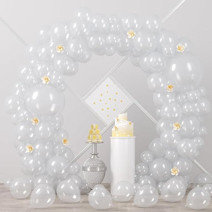 90pack Clear Balloons Different Size 18/12/10/5 Inch Transparent Balloon Garland Arch Kit for Graduation, Wedding, Birthday, Baby Shower, Anniversary Party Decorations