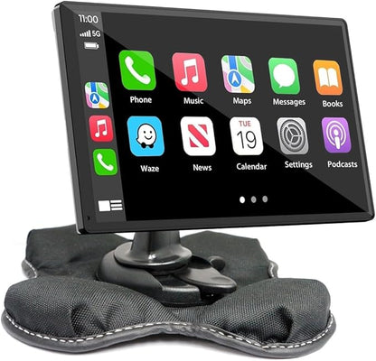 ChargerCity Portable Dashboard Friction Mount Kit w/4 Tab Cradle Adapter, GPS Holder & Beanbag Dash Mount for CarPlay & Smartphones