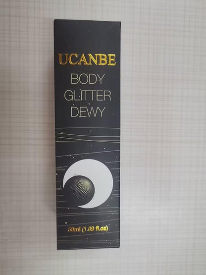 UCANBE Hydrating Body Glitter Dewy Highlighter Makeup Luminizer Drops Body Shimmer Liquid Face Glow Sparkles for Women Gifts (Rose Gold - 03)