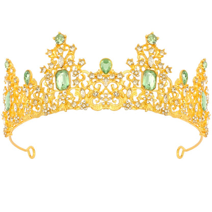 Didder Green Gold Princess Tiaras and Crowns for Women and Girls Birthday Tiara Crown Halloween Costume Party Prom