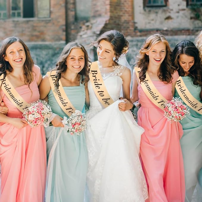12pcs Sash Set - Champagne, Bride, Mom, Prom, Girl Scout, Senior, Miss, President, Pirate - Party Favors & Decorations