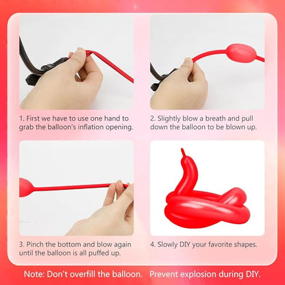 260 Balloons 100 Pcs Red Balloon Arch Graduation Long Balloons For Tying Arch Balloon Animal Birthday Party Suppplier Engagement Decor