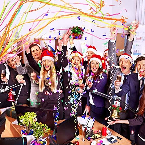 WILLBOND 30 Pieces Colorful No Mess Streamers Poppers Hand Throw Streamers Confetti Poppers No Mess Paper Crackers for Birthday Wedding Toss Celebrations Graduation Party Favors Shows(Colorful)
