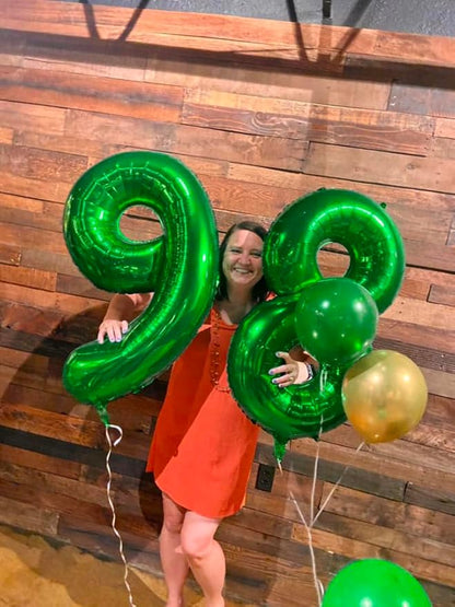 Dark Green Number 12 Balloon 40 Inch, 12th Birthday Party Decorations for Children, Giant 12 Foil Balloon for Party Supplies
