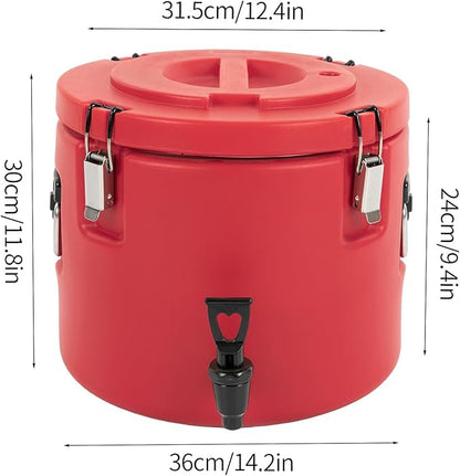 Insulated Beverage Dispenser 4.9 Gal – Large Drink Cooler Server with Spout, Stainless Steel Thermal Container for Camping, BBQ, Party – Keeps Drinks Hot or Cold All Day