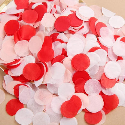 Red Tissue Confetti 1inch Circle Confetti 5000pcs for Filled Balloon or Table Party Decoration