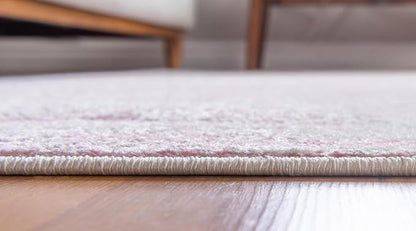 Unique Loom Bromley Collection Area Rug - Wells (9' x 12' 2" Rectangle Pink/Ivory)