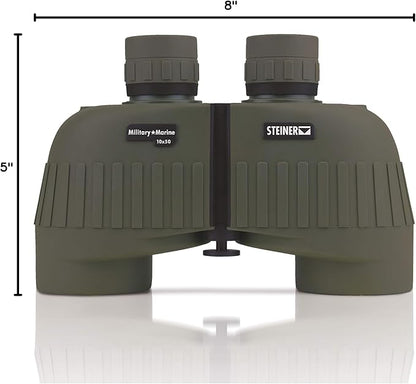 Steiner Military-Marine 10x50mm Binoculars – High-Power Tactical Optics with Sports-Auto-Focus, 50mm Objective Lenses, Waterproof, and Heritage Warranty