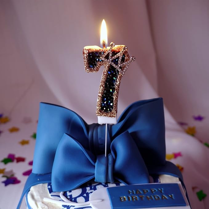 Saododku Birthday Candles for Cake, 0123456789 Number Candles for Birthday Cakes with Sparklers, 3.15" Large Cake Candles for Baby Girl/Boy Birthday, or Wedding Party Decorations(4#)