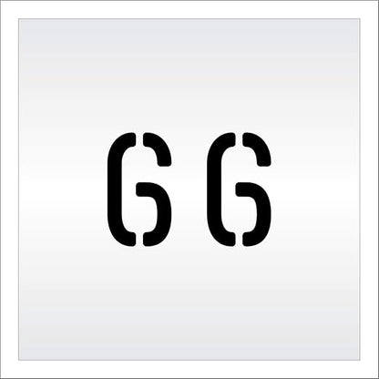 Pavement, Curb, and WheelStop Stencils - 4 inch Double Number Stencil - (66) - 4" x 5.5" x 1/16" (63 mil) - Light-Duty