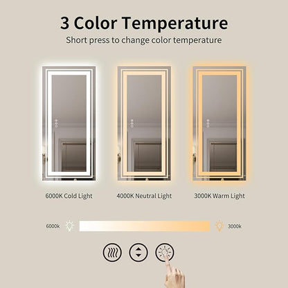 WTTY 84''x32'' LED Bathroom Mirror with Lights, Large Dimmable Led Mirror for Bathroom with Front + Backlight, Lighted Bathroom Vanity Mirrors for Wall with Anti-Fog, Memory, Shatter-Proof, ETL Listed