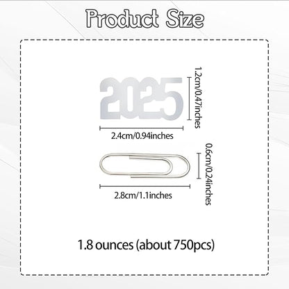 2025 Confetti 1.8 Ounces/750PCS New Year's Eve Glitter Table Confetti Centerpiece for New Years Graduation Decorations Class of 2025 Birthday Baby Shower Wedding (Silver)