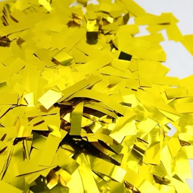 Gold Confetti Metallic Rectangle Glitter Papers 1.1 lb - Flame Retardant Foil Confetti Great for Birthday Parties,Concerts,Celebrations,Weddings,Graduation Ceremonies