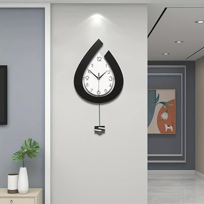 Large Wall Clock for Living Room Decor Big Pendulum Modern Wall Clock Silent Non Ticking Battery Operated 28.7 Inch Clock for Kitchen Bedroom Bathroom Office Indoor Home Decorative