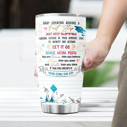 Graduation Gifts, Graduation Tassel Castle, Tumbler 20 Oz With Lid And Straw, Tumblers Of Class