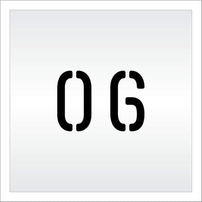 Pavement, Curb, and WheelStop Stencils - 4 inch Double Number Stencil - (06) - 4" x 5.5" x 1/16" (63 mil) - Light-Duty
